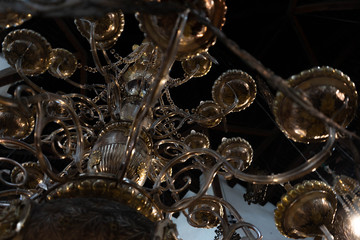 A candle in the church of the Nativity in Bethlehem