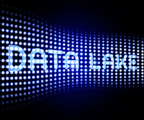 Data Lake Digital Datacenter Cloud 3d Illustration