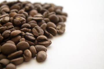 coffee beans on white background