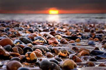 Obraz premium Pebble Beach Sunset