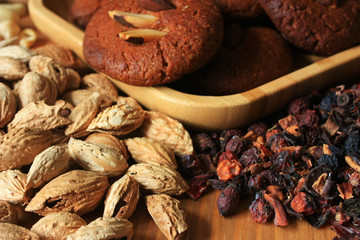 Nuts and cookies for breakfast