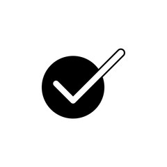 Check mark button vector isolated icon