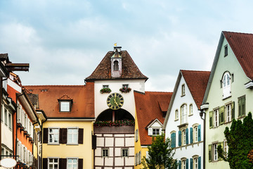 Fototapeta na wymiar Street view of downtown Meersburg, Germany