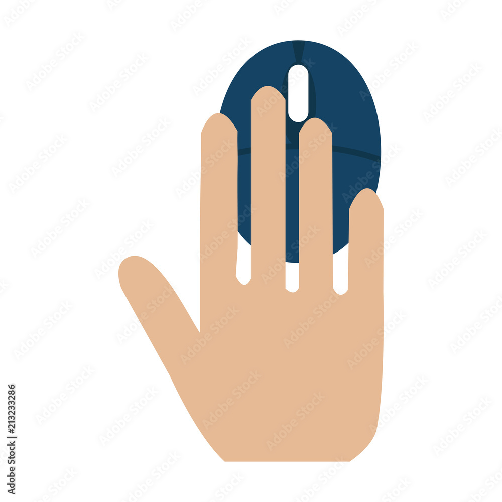 Poster hand with computer mouse