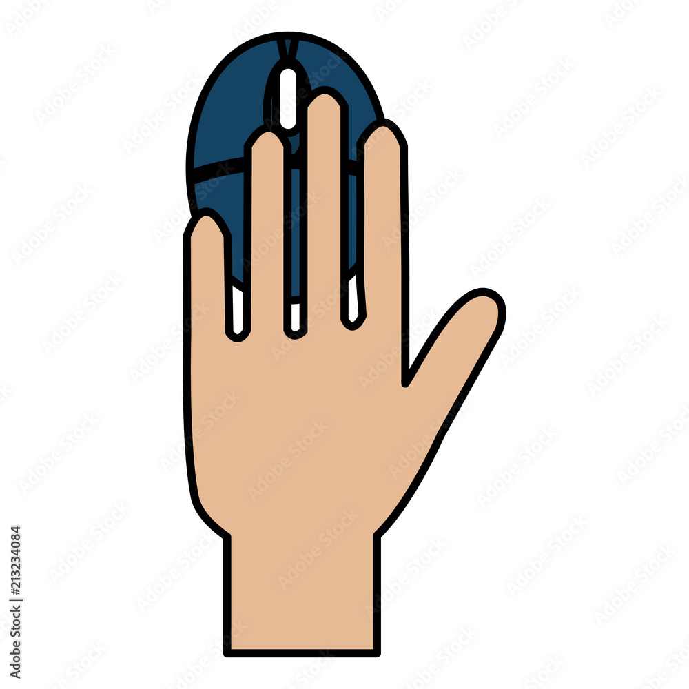 Poster hand with computer mouse