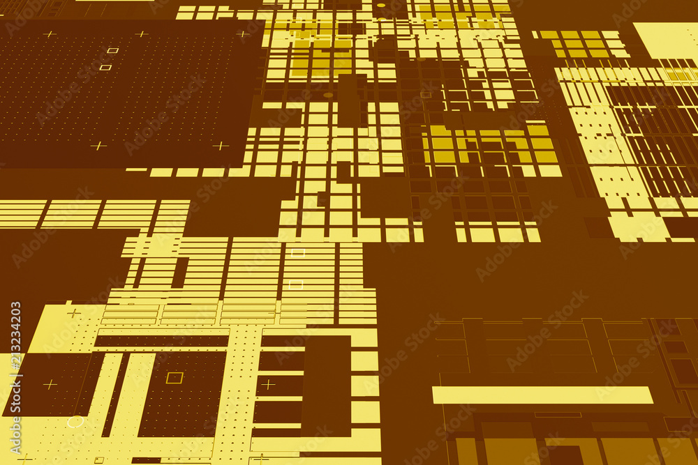 Poster flat background with simple geometric shapes. technology theme..