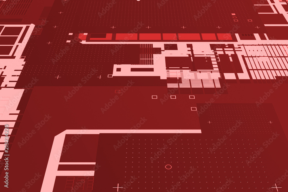 Poster flat background with simple geometric shapes. technology theme..