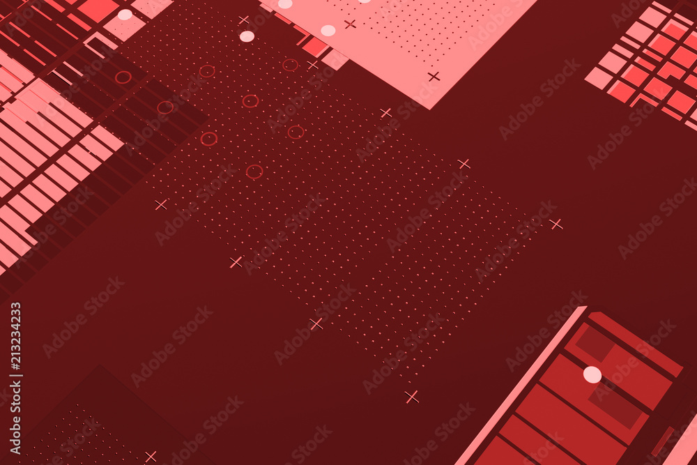Poster flat background with simple geometric shapes. technology theme..
