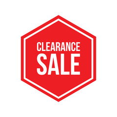 Clearance Sale Sign Hexagon