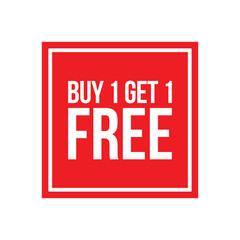 Buy One Get One Free Sign Numbers Square