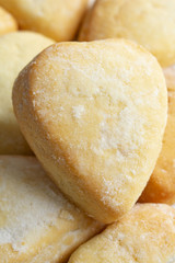 homemade cookies in the shape of a heart