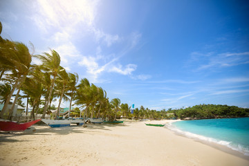 Tropical beach with white sand