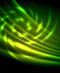 Neon glowing techno lines, hi-tech futuristic abstract background template with square shapes