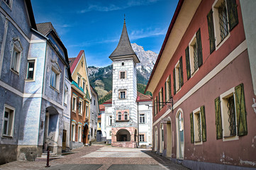 Fototapeta na wymiar Altstadt von Erzberg in der Steiermark