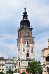 Fototapeta na wymiar town hall in Cracow city in Poland