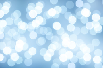 Silver blue abstract bokeh background.