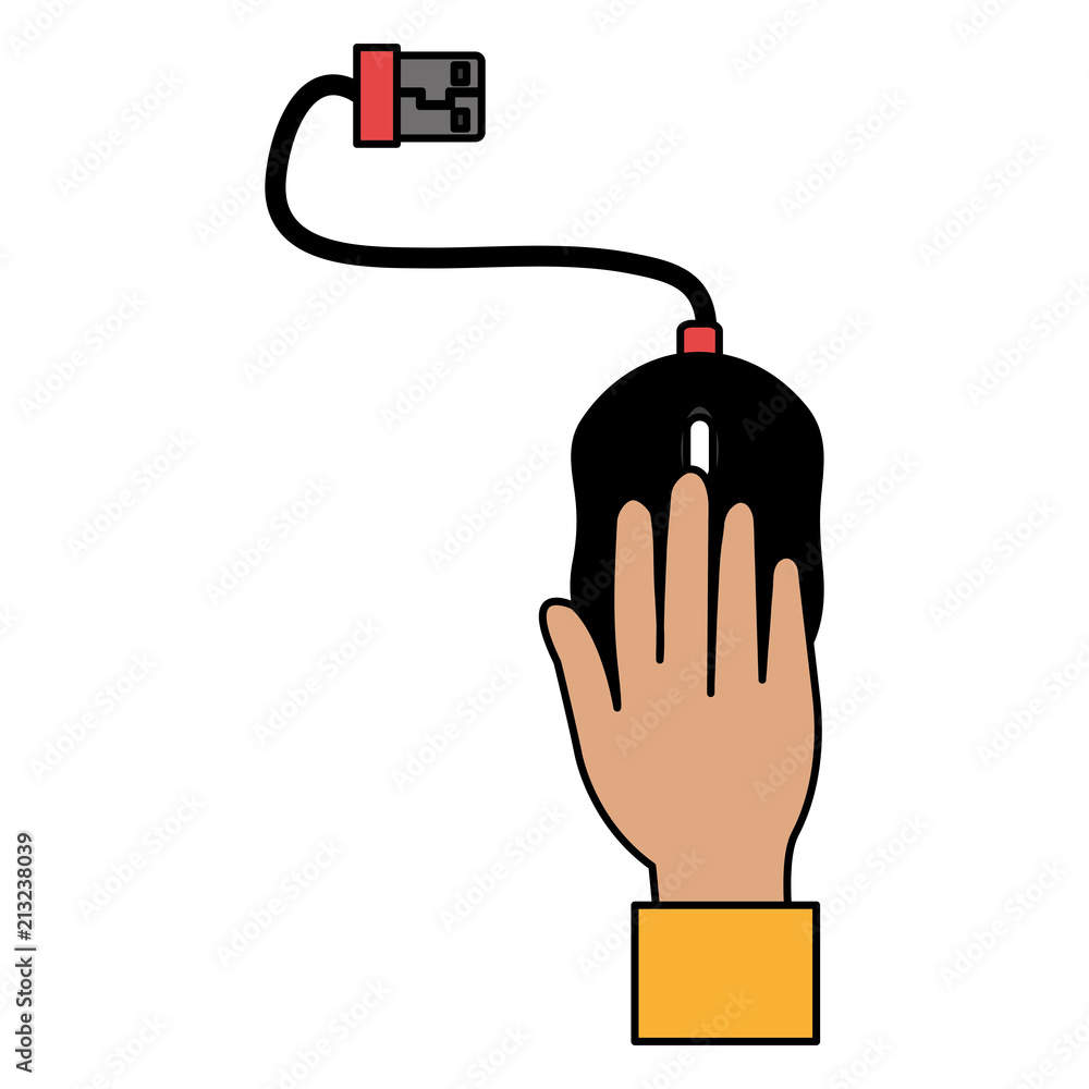 Poster hand with computer mouse