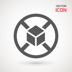 No Sugar free vector icon. Vector sugar cubes in circle icon for no sugar added product package design.