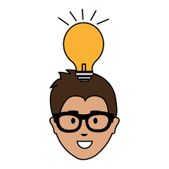 man with bulb icon