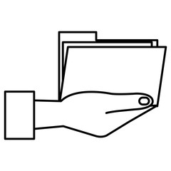 hand human with folder