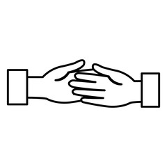 business handshake isolated icon