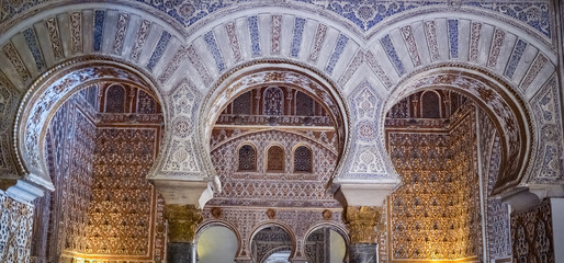 Fototapeta premium Sevilla Alcazar Detail (Castle of Seville, Andalusia, Spain)