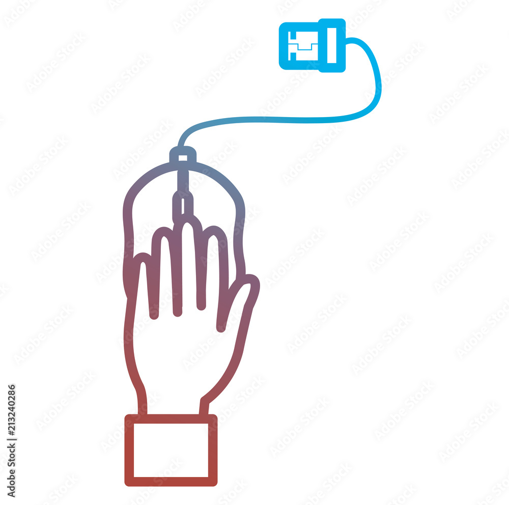 Poster hand with computer mouse
