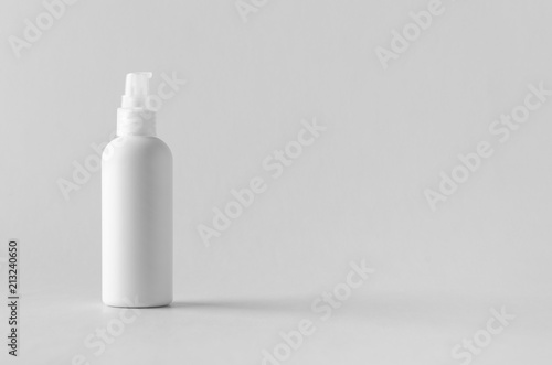 Download "White plastic cosmetic foam pump bottle mock-up." Stock photo and royalty-free images on ...