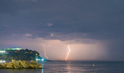 lightning at sea