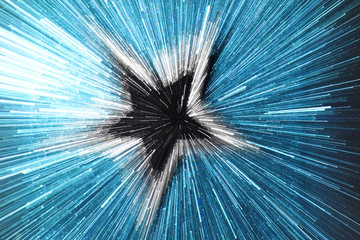 Obraz premium Colorful Blue star explosion 