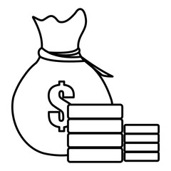 money bag with coins