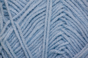 Top view group ball of roll yarn blue color for background and texture.