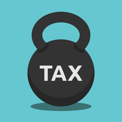 Kettlebell, weight, tax concept