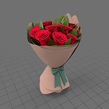 Tied bouquet of roses