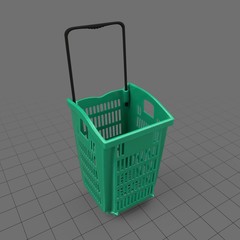 Shopping basket with wheels
