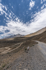Landscape of Sandy Roads in Himalaya Mountains