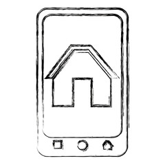 smartphone device with home icon