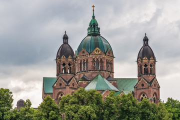 Naklejka premium Munich, Germany June 09, 2018: St. Luke Church in Munich, Germany