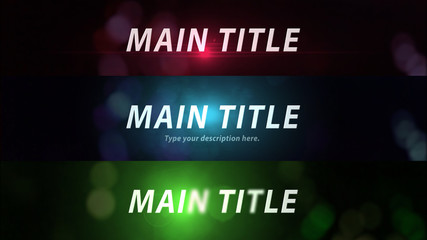 Flare and Bokeh Title