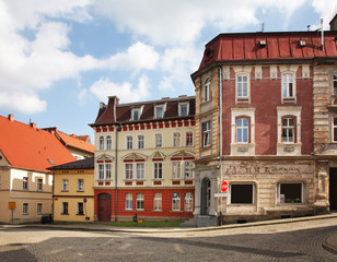Fototapeta na wymiar Old district of Duszniki-Zdroj. Poland