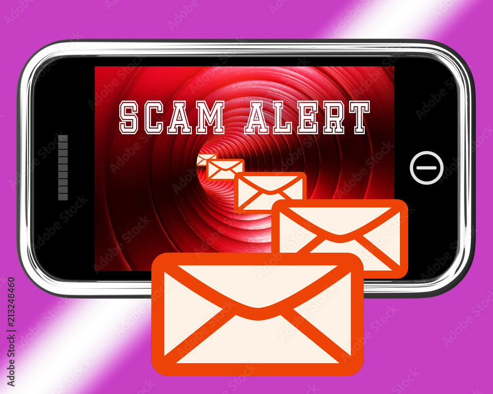 Poster malicious emails spam malware alert 3d rendering