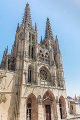 Fototapeta na wymiar The cathedral of Burgos, one of the most majestic gothic cathedrals in Spain
