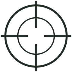 Crosshair icon. Flat illustration of crosshair vector icon for web design