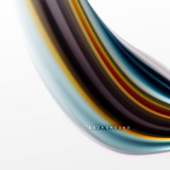 Fluid liquid mixing colors concept on light grey background, curve flow, trendy abstract layout template for business or technology presentation or web brochure cover, wallpaper