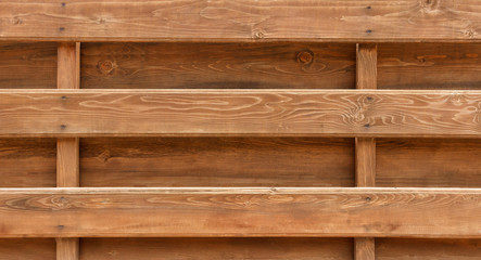 wall made of wooden logs background. wooden beams fence texture