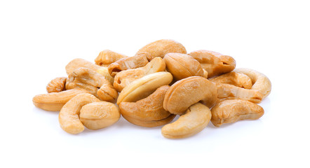 Roasted cashews isolated on a white background - Powered by Adobe