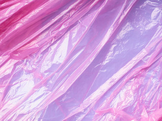Pink purple pastel plastic bag film background