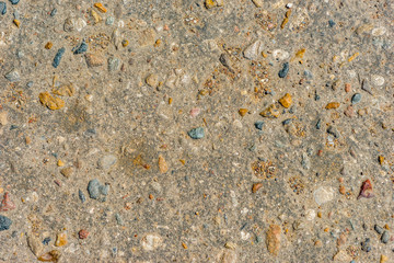 Concrete texture with colorful gravel