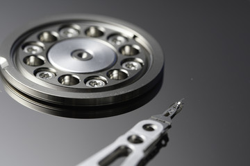 Close up hard disk