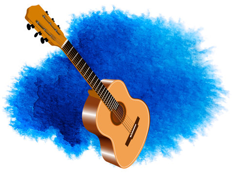 Color image of acoustic guitar